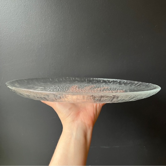 Iittala Ultima Thule 13” Platter Large Plate Finnish Glass MCM Design Scandi - Picture 4 of 6